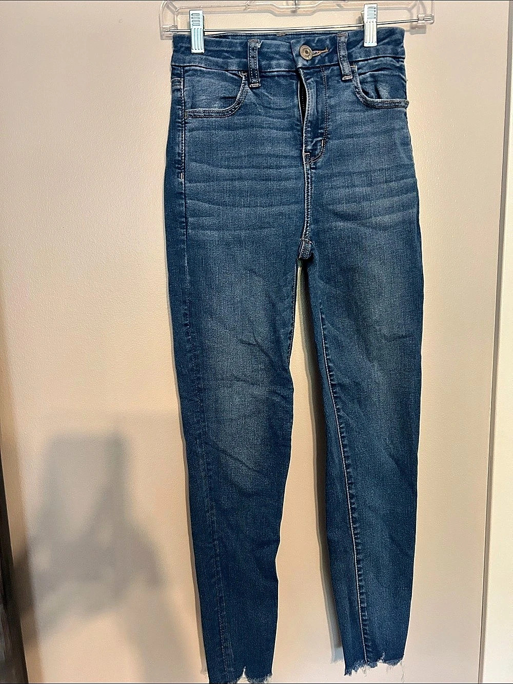 American Eagle Outfitters High-Waisted Jegging Blue Jeans